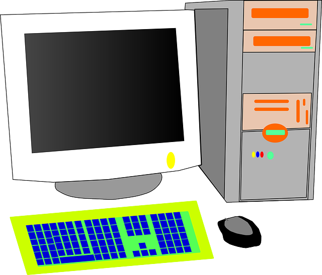 nakreslený počítač
